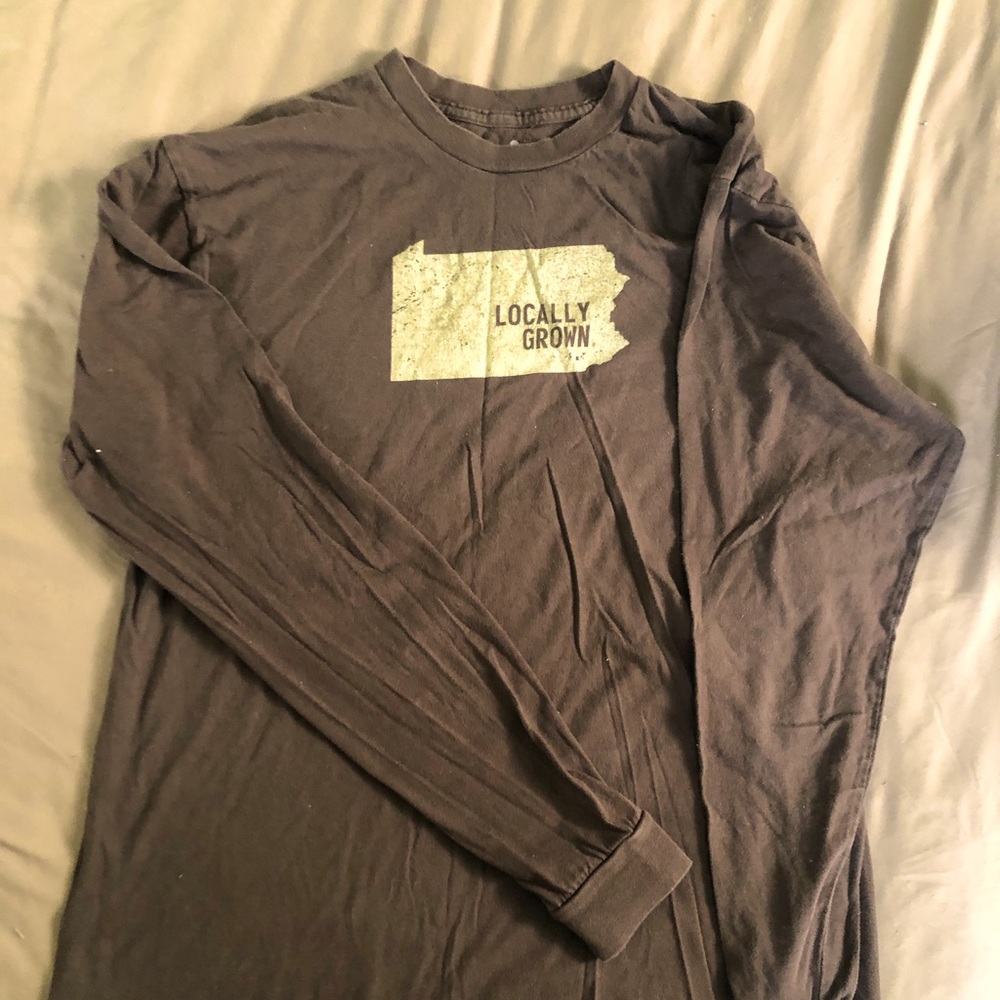 Chocolate Locally Grown long sleeved tee